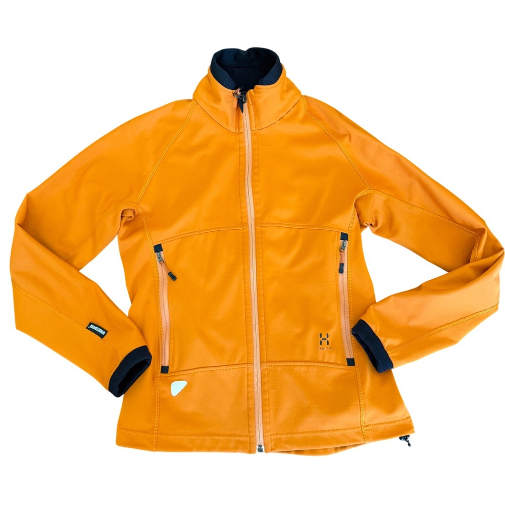 Haglofs Gore‎ Windstopper Softshell Jacket Womens EU 38 US S Orange Outdoor